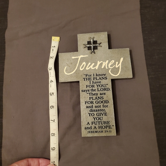 Inspirational Cross Christian Religious Wall Home Gray Decor - Picture 1 of 7